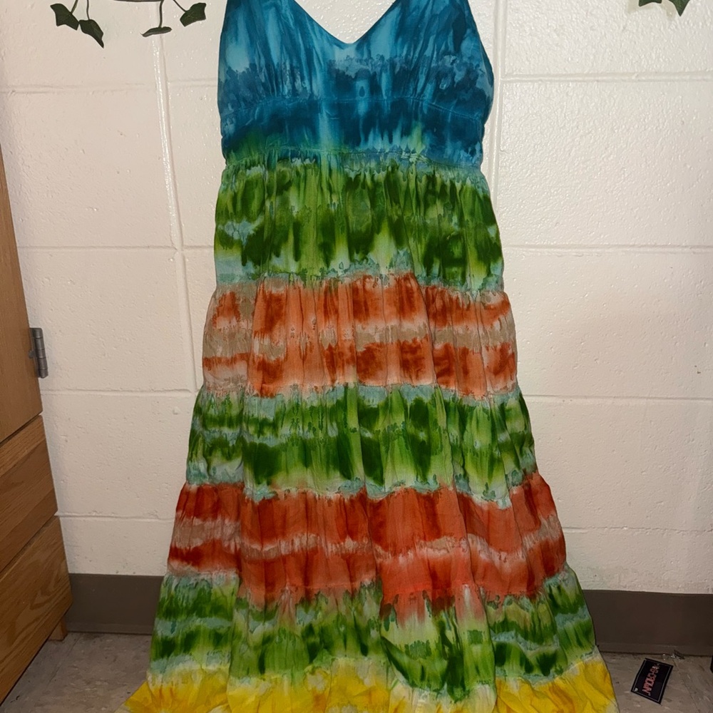 Multicolor Tie-Dye Maxi Dress